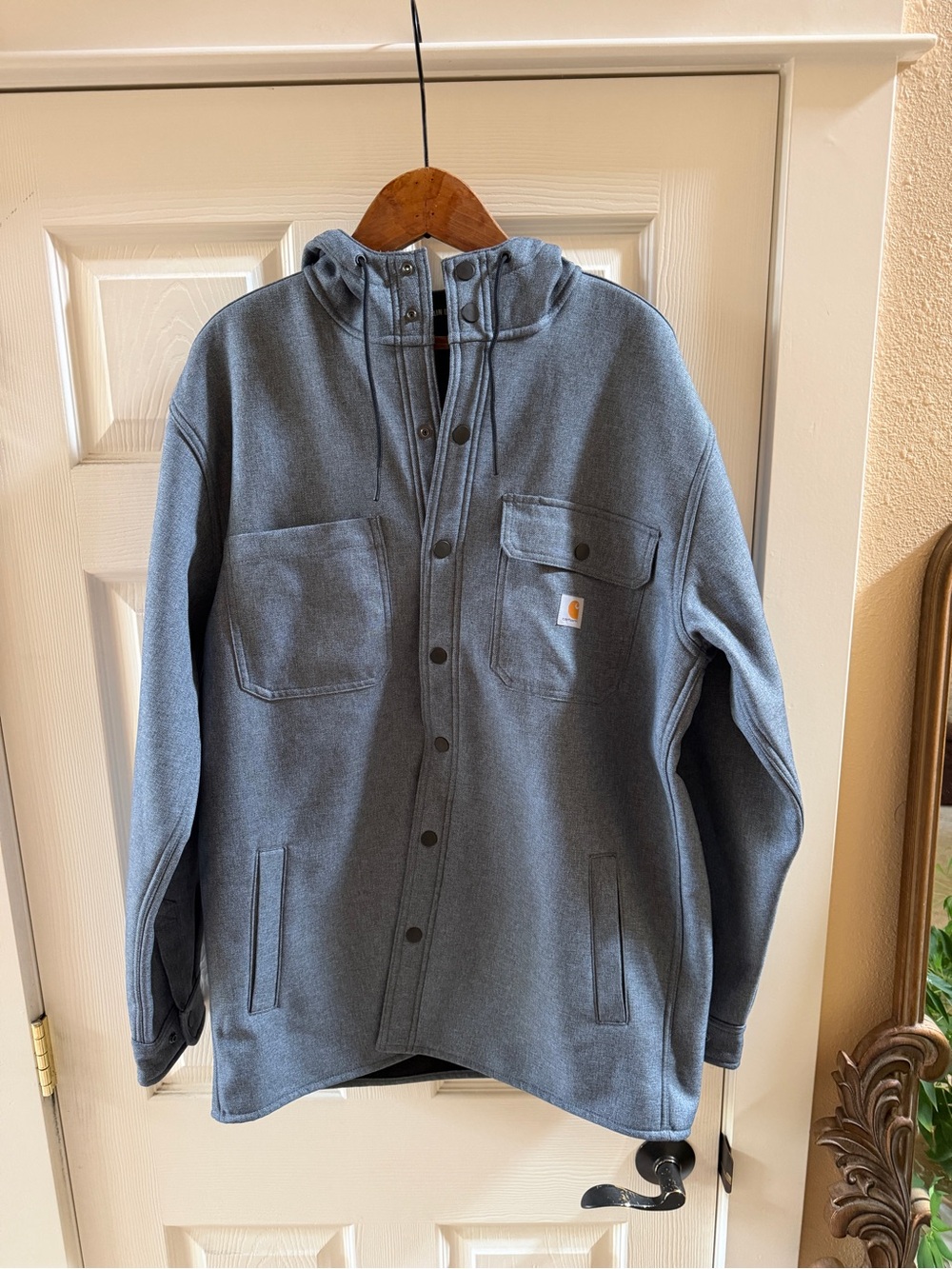 Carhartt Men's Hooded Work Jacket - Slate Blue